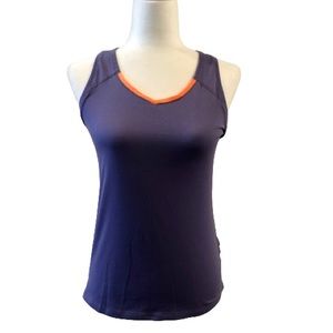 Nike Dri-fit Women’s sport racerback tank in purple shaping long activewear top